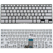 Клавіатура для ноутбуків ASUS GX500 та NX500 series, розкладка RU, срібляста, без рамки (без фрейма)
