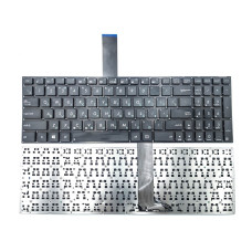 Клавіатура для ASUS K56, A56, K56CA, K56CB, K56CM, S56, S505, R505, S56CA, S56CB, S56CM, S56CX (RU Black без рамки, контакти з лицьового боку)
