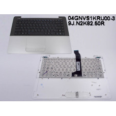 Клавіатура для Asus UX30, UX30S (RU Black з кришкою корпусу Silver). (04GNVS1KRU00-3). оригінал
