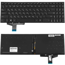 Клавиатура для ноутбука ASUS (X580 series) rus, black, без фрейма, подсветка клавиш