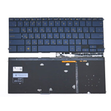 Клавіатура для Asus UX490, UX490CA, UX490UA, UX490U, UX490UAR (RU Blue з підсвіткою) оригінал
