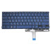 Клавіатура для Asus UX490, UX490CA, UX490UA, UX490U, UX490UAR (RU Blue з підсвіткою) оригінал