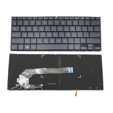 Клавиатура для ASUS ZenBook Flip S UX370 UX370UA UX370UAF UX370UAR (RU Gray с подсветкой)