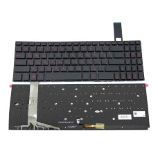 Клавиатура для ASUS X570UD, X570ZD, X570D, K570U, K570UD, K570Z, K570ZD (RU Black с RED подсветкой)