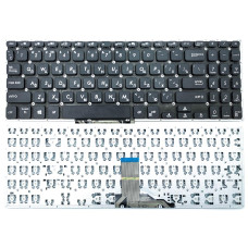 Клавіатура для ASUS X509, X512, X515, K509, X509U, X509FA, X512D, X512DA, X512F, X512FA, X512U, X515DA, X515EA, X515J, X515JA, X515UA (RU Black)