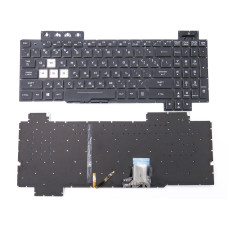 Клавіатура для ASUS FX504, FX504GD, FX504G, FX504GE, FX504GM, FX505, FX505D FX80, FX80GM GL703V GL703VM (RU Black без рамки з підсвіткою)