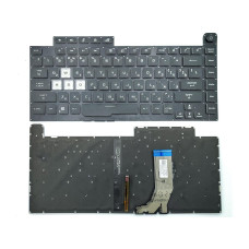 Клавіатура для ASUS ROG Strix G15 G512, G512LV, G512LW, G531, G531G, G531GU, G531GT, G531GD (RU Black без рамки з RGB підсвіткою). оригінал