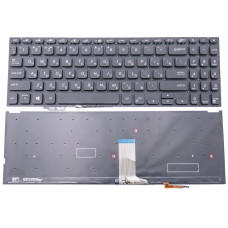 Клавіатура для ASUS VivoBook S530, X530, K530, S530F, S530UA, X530FA, X530UN (RU Black без рамки з підсвіткою)