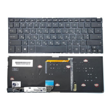 Клавіатура для ASUS ZenBook UX360U, UX360UA, UX360UAK, Q324U, Q324UA (RU Black без рамки з підсвіткою). оригінал