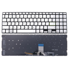 Клавиатура для ASUS S533 S533E S533EA S533F S533FA Series (RU Silver с подсветкой). оригинал