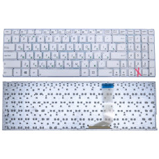 Уцінка! клавіатура для ASUS X556, X556U, X556UA, X556UB, X556UF, X556UJ, X556UR, X556UV, A556UA (RU White без рамки)
