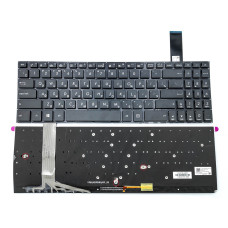 Клавиатура для ASUS 570D, K570U, K570UD, K570Z, K570ZD (RU Black с подсветкой)