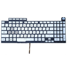 Клавіатура для ASUS G731, G731GW, G731GT, G731GD, G731GU, G731GV, G732L, G732G, G712, G712L (RU Silver с RGB 8pin підсвіткою)