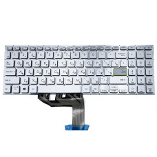Клавіатура для ASUS X513 X513E X513EA X513EP X513EQ X513IA X513UA S533EA S533FA M513 M513I M513U M513UA,K513 K513E M5600 S5600(RU Silver з підсвіткою)