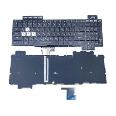 Клавиатура для ASUS FX505GE, FX505GM, FX505DY, FX505DV (RU Black без рамки с RGB подсветкой) оригинал