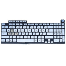 Клавіатура для ASUS G731, G731GW, G731GT, G731GD, G731GU, G731GV, G732L, G732G, G712, G712L (RU Silver с RGB 16pin підсвіткою)