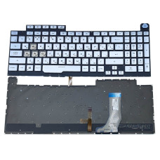 Клавиатура для ASUS ROG Strix G732 G732L G732LWS G732G G732GU (RU Silver с RGB 16pin подсветкой)