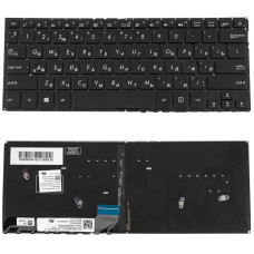 Клавиатура для ноутбука ASUS (UX305UAB) rus, black, без фрейма, подсветка клавиш