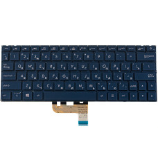 Клавиатура для ноутбука ASUS (UX333 series) rus, blue, без фрейма, подсветка клавиш