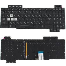 Клавиатура для ноутбука ASUS (FX505 series) rus, black, без фрейма, подсветка клавиш RGB (ОРИГИНАЛ)