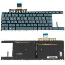 Клавиатура для ноутбука ASUS (UX481 series) rus, dark blue, без фрейма, подсветка клавиш