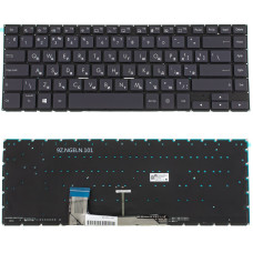 Клавиатура для ноутбука ASUS (W700 series) rus, black, без фрейма, подсветка клавиш