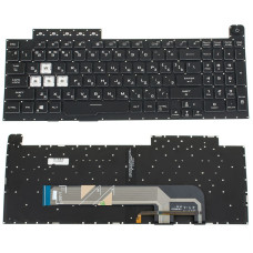 Клавиатура для ноутбука ASUS (FA506, FX506 series) rus, black, без фрейма, подсветка клавиш (RGB)