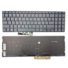 Клавіатура для ASUS ZenBook UX535 UX535L UX535LH UX535LI UX535Q UX535QE UM535 (RU Grey з підсвіткою)