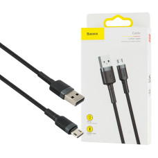Кабель Baseus Cafule Cable USB For Micro 2.4A 1m Gray+Black (CAMKLF-BG1)