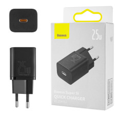 Зарядное устройство Baseus Super Si Quick Charger 1C 25W EU Black (CCSP020101)