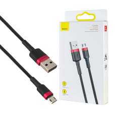 Кабель Baseus Cafule Cable USB For Micro 2.4A 1m Red+Black (CAMKLF-B91)