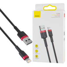 Кабель Baseus Cafule Cable USB to iP 2.4A 1m Red+Black (CALKLF-B19)