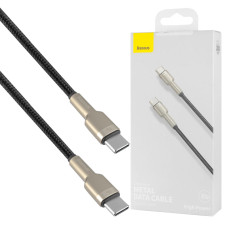 Кабель Baseus Cafule Series Metal Data Cable Type-C to Type-C 100W 2m Black (CATJK-D01)