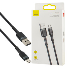 Кабель Baseus Cafule Cable USB For Micro 2.4A 0.5m Gray+Black (CAMKLF-AG1)