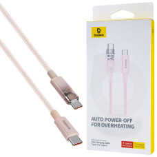 Кабель Baseus Explorer Series Fast Charging Cable with Smart Temperature Control Type-C to Type-C 100W 1m Baby Pink