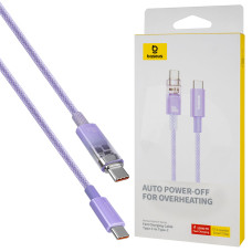 Кабель Baseus Explorer Series Fast Charging Cable with Smart Temperature Control Type-C to Type-C 100W 1m Nebula Purple