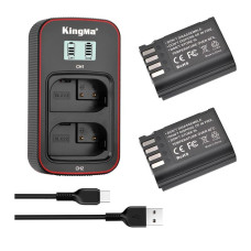 BestBatt 3-Pack KingMa Panasonic DMW-BLK22 (2 акб KingMa DMW-BLK22 та 1 зу на дві батареї)