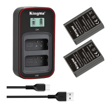 BestBatt 3-Pack KingMa Olympus BLN-1 (2 акб KingMa BLN-1 та 1 зу на дві батареї)