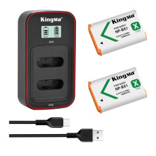 BestBatt 3-Pack KingMa Sony NP-BX1 (2 акб KingMa NP-BX1 та 1 зу на дві батареї)