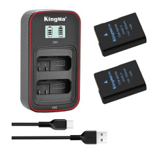 BestBatt 3-Pack KingMa Nikon EN-EL14 (2 акб KingMa EN-EL14 та 1 зу на дві батареї)