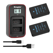 BestBatt 3-Pack KingMa Nikon EN-EL20 (2 акб KingMa EN-EL20 та 1 зу на дві батареї)
