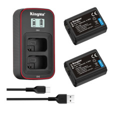 BestBatt 3-Pack KingMa Sony NP-FW50 (2 акб KingMa NP-FW50 та 1 зу на дві батареї)