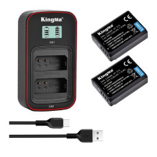 BestBatt 3-Pack KingMa Canon LP-E10 (2 акб KingMa LP-E10 та 1 зу на дві батареї)