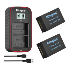 BestBatt 3-Pack KingMa Fujifilm NP-T125 комплект з 2 акумуляторів та зу на 2 батареї