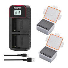 BestBatt 3-Pack KingMa Sony NP-F970 комплект з 2 акумуляторів та зу на 2 батареї