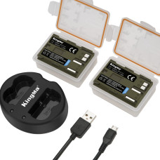 BestBatt 3-Pack KingMa Canon BP-511 комплект из 2 аккумуляторов и зу на 2 батареи