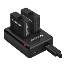BestBatt 3-Pack KingMa GoPro SPJB1B комплект из 2 аккумуляторов и зу на 2 батареи