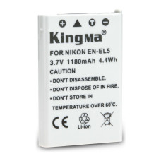 BestBatt аккумуляторная батарея для Nikon EN-EL5 (KingMa) 1180 mAh