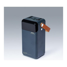повербанк Remax RPP-565 (Gray) 60000 mAh Power Bank PD20W+QC22.5W швидка зарядка з 2 кабелями і LED ліхтариком ([parameter-10