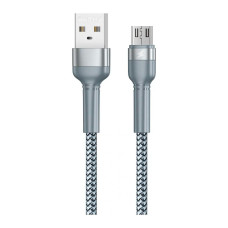 BestBatt кабель Remax RC-124m-Silver USB - Micro-USB (1 m) 2.4 A (Jany Series)